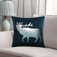 Christmas Icons Throw Pillow Set of 2, Print Silver Elk