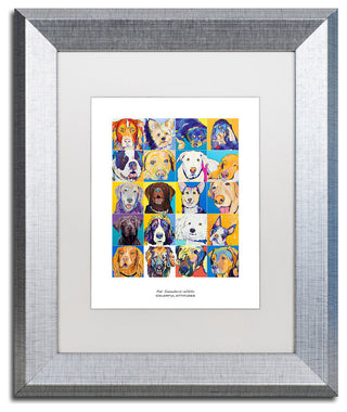 Saunders-White 'Colorful Attitudes Poster', Silver Frame, White Matte, 11"x14"