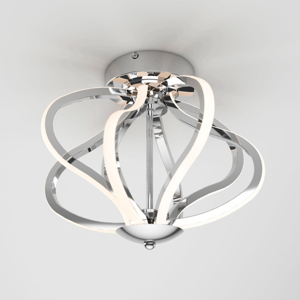 Artika Meridian Ceiling Flushmount Light, Chrome
