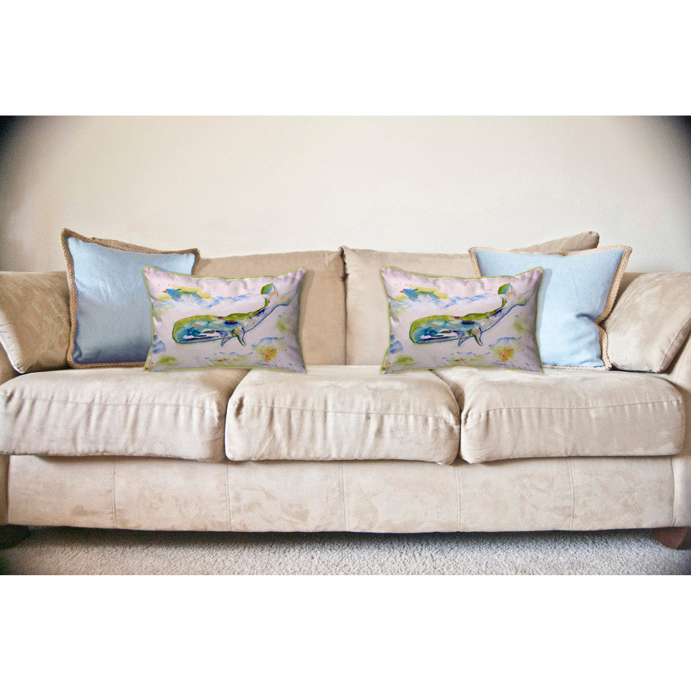 Whale Large Indoor/Outdoor Pillow 16x20