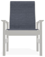 Leeward Sling Outdoor Armchair, Augustine Denim/Snow
