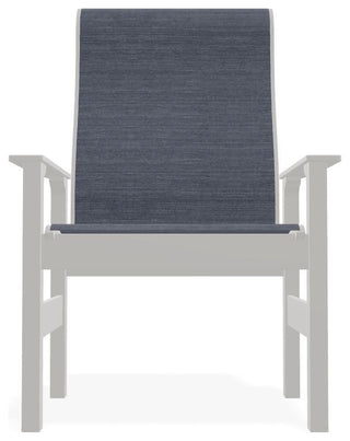 Leeward Sling Outdoor Armchair, Augustine Denim/Snow