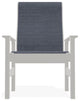 Leeward Sling Outdoor Armchair, Augustine Denim/Snow