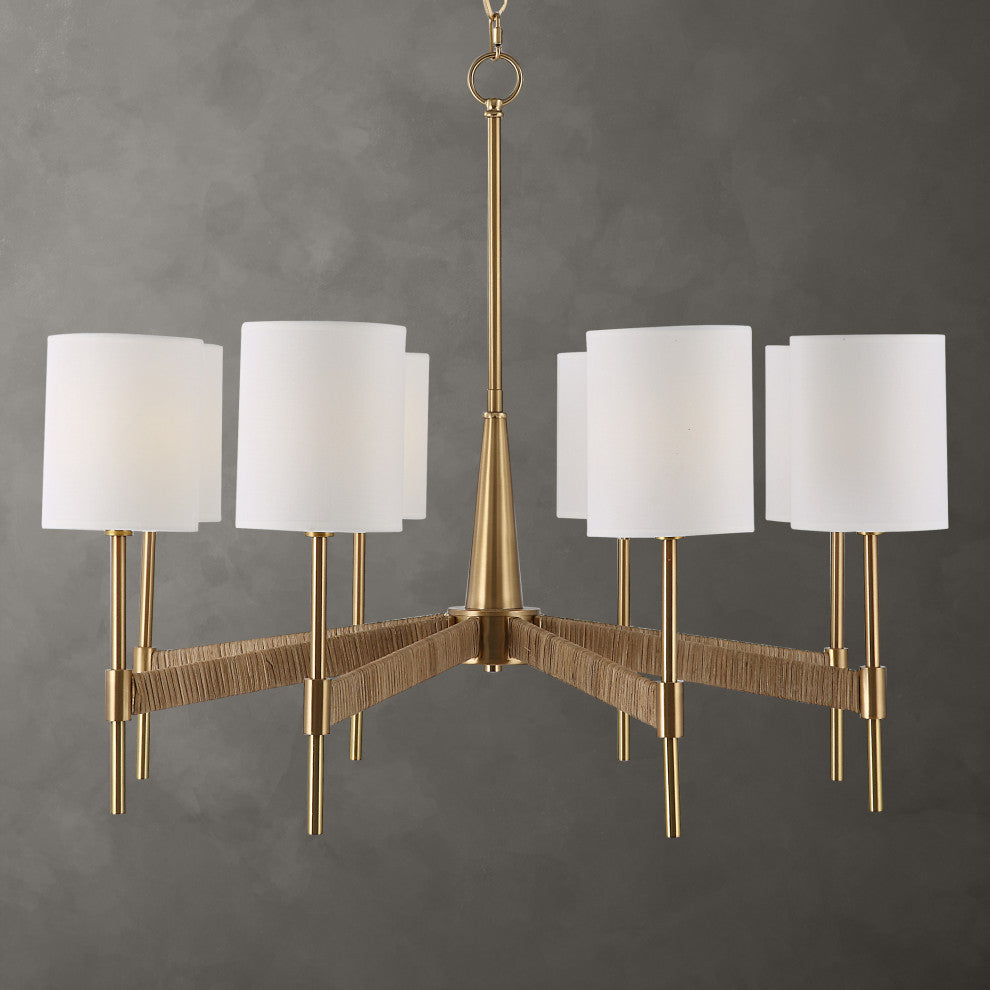 Uttermost 21372 Lautoka Rattan 8 Light Chandelier