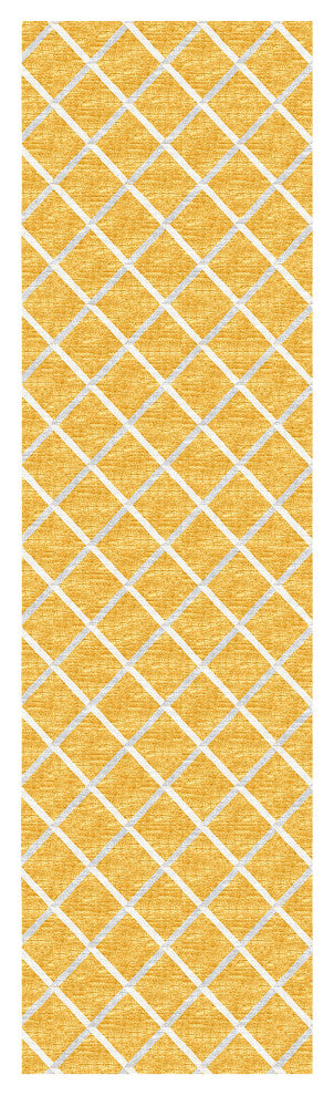 Indoor/Outdoor York YO1 Gold Machine Washable 2'3" x 7'6" Rug