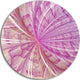 Symmetrical Light Purple Fractal Flower, Floral Round Artwork, 23"