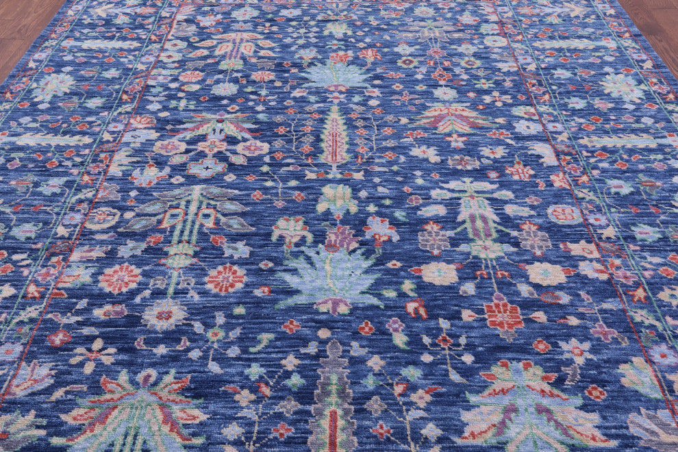 9' 0" X 11' 11" Turkish Oushak Hand-Knotted Wool Rug - Q13290