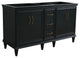60" Double Vanity, Dark Gray Finish, Cabinet Only