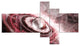 Crystal Rotating Flying Saucer, Floral Canvas Art Print, 60"x32", 5 panels