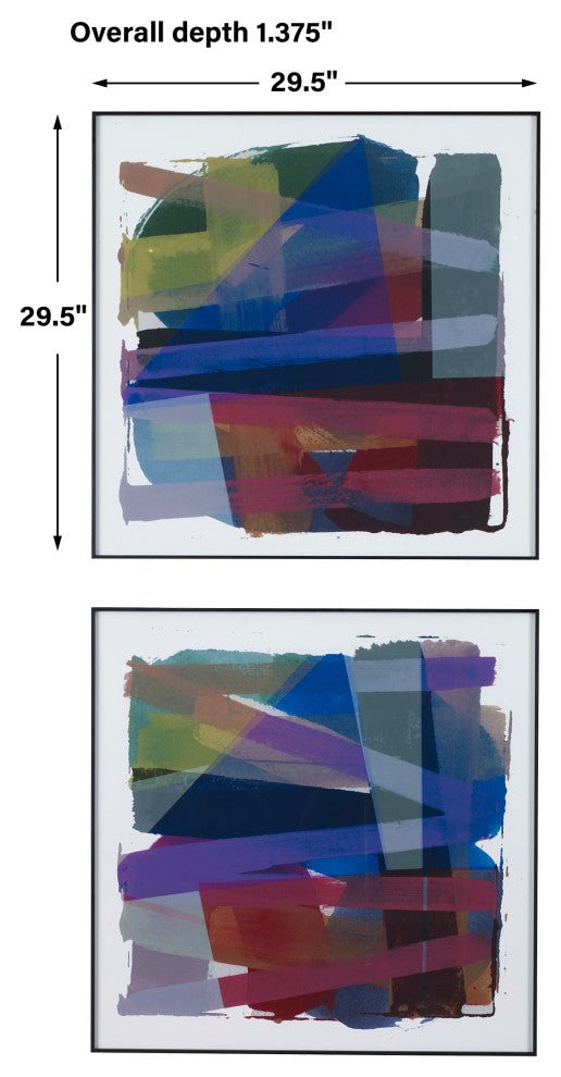 Uttermost 41449 Vivacious Abstract Framed Prints, Set of 2