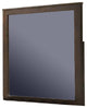 Benzara BM232686 Wall Mirror With Rectangular Frame and Molded Details, Brown