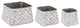 Metal Aztec Box Planter, 3-Piece Set