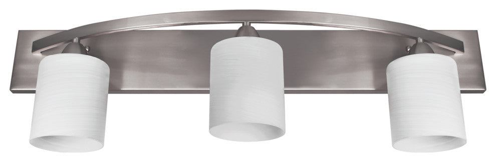 Nuk3y Modern Bathroom Vanity Light Fixture, Satin Nickel, 3 Lights
