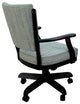 Classic Caster Swivel Dining Chair on Wheels, Solid Wood, Watusi Aquatint - Black