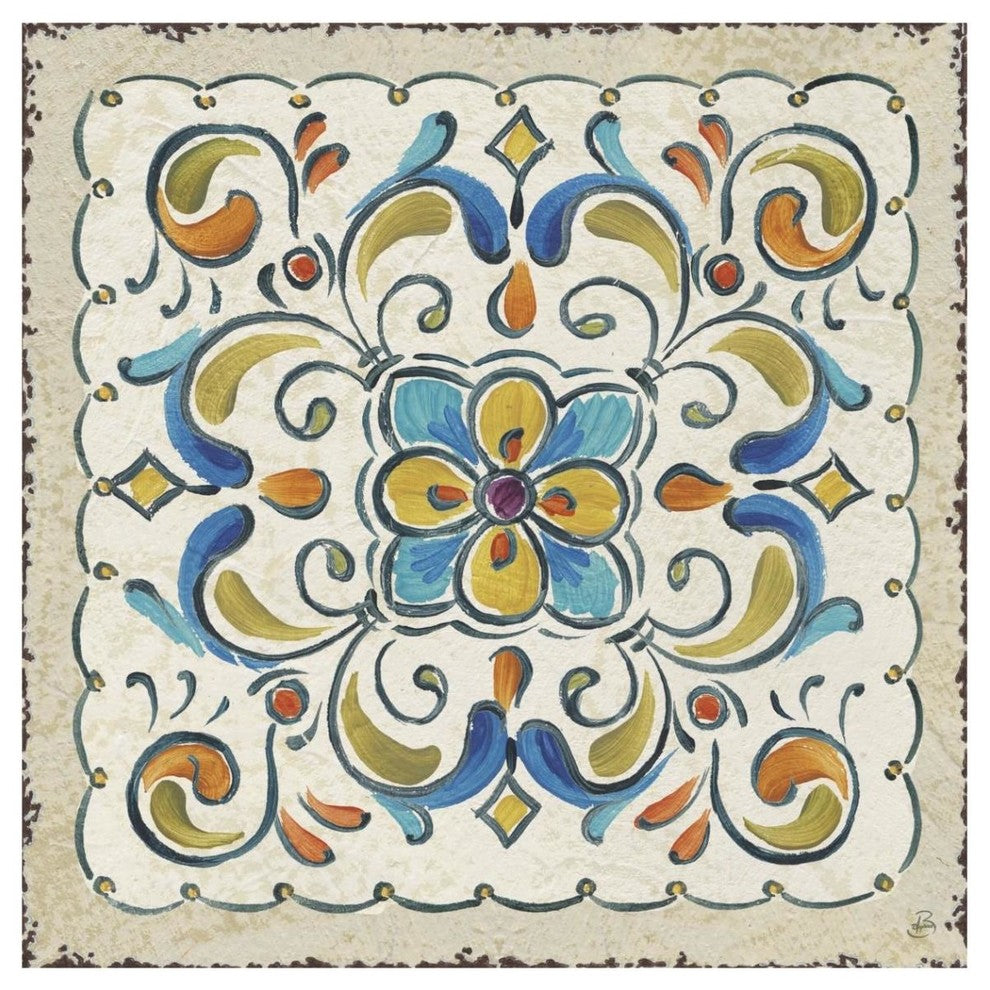 "Mediterranean Flair XIV" Digital Paper Print by Daphne Brissonnet, 42"x42"