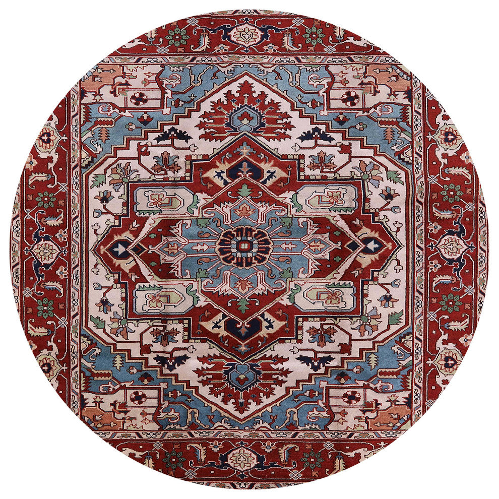 Ahgly Company Indoor Round Mid-Century Modern Area Rugs, 3' Round