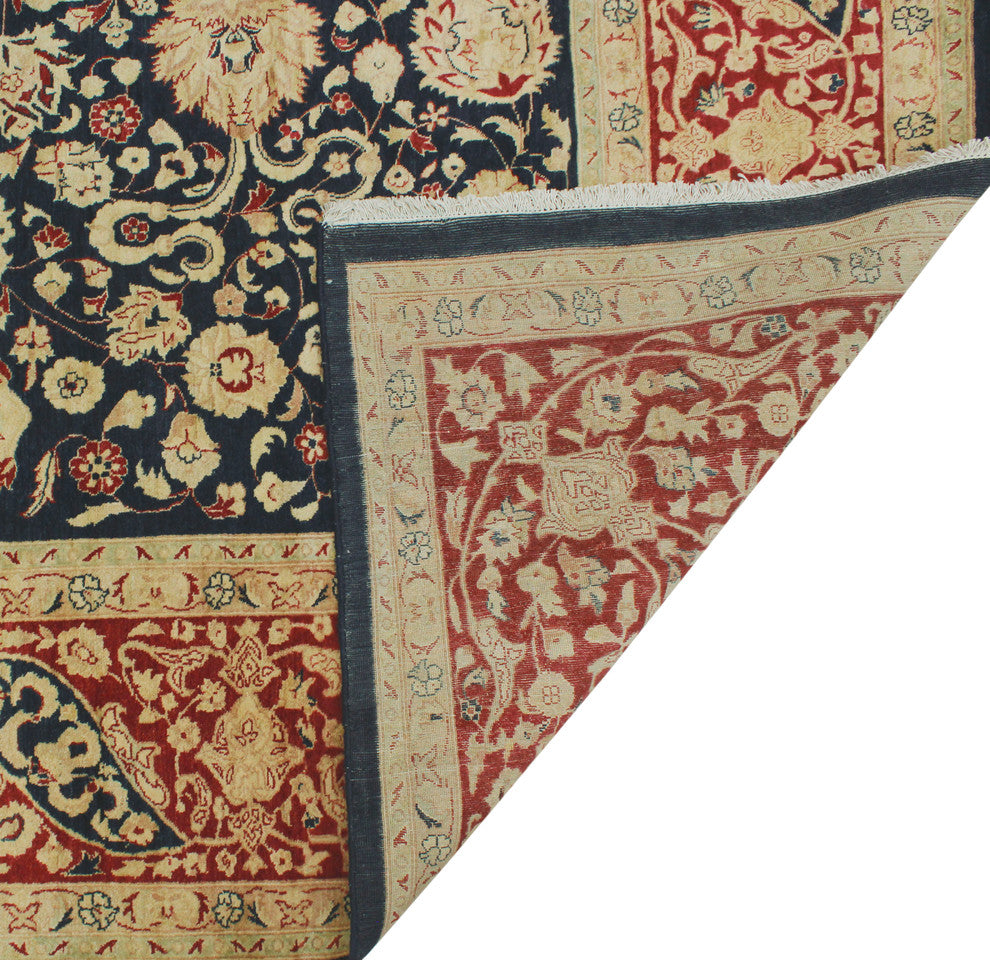 Vegetable-Dyed Versailles Kashan 20 Blue Rug, 8'1x10'3