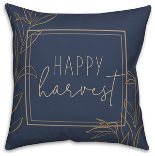 Happy Harvest Blue 4 20"x20" Spun Poly Pillow