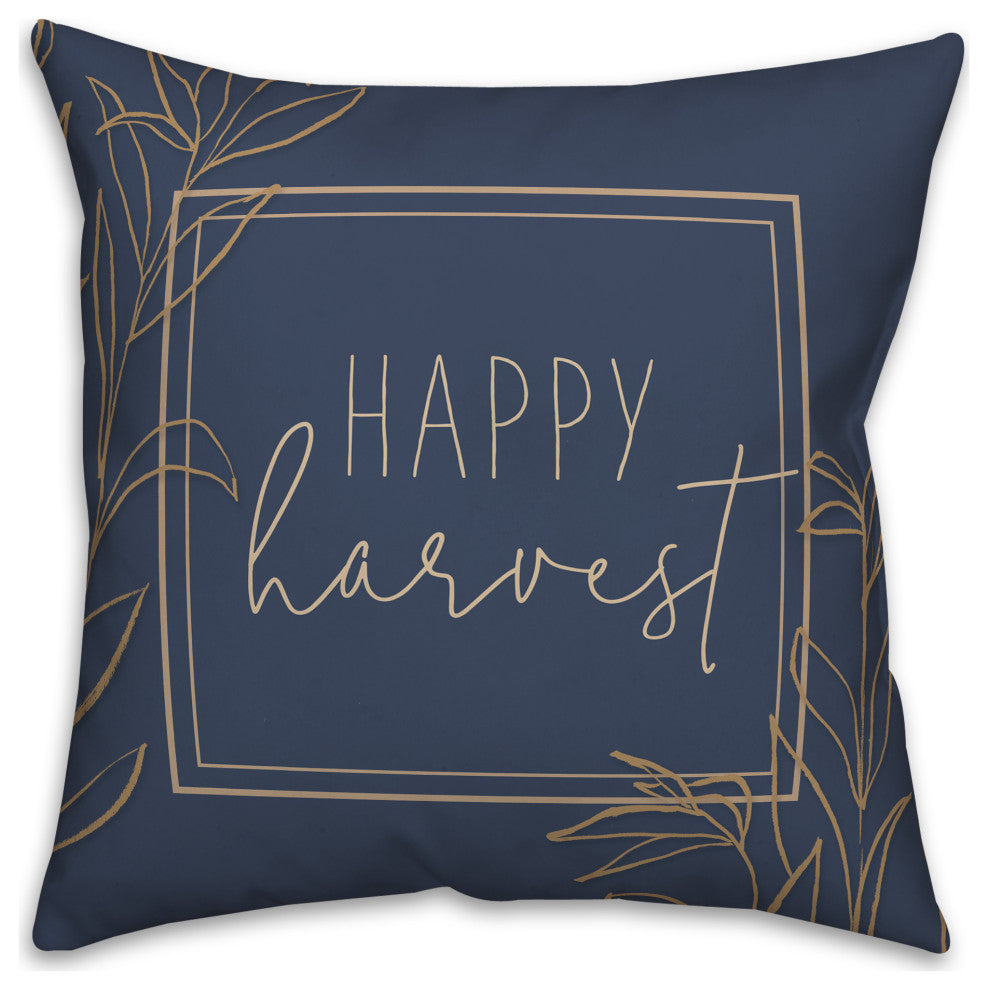 Happy Harvest Blue 4 20"x20" Spun Poly Pillow