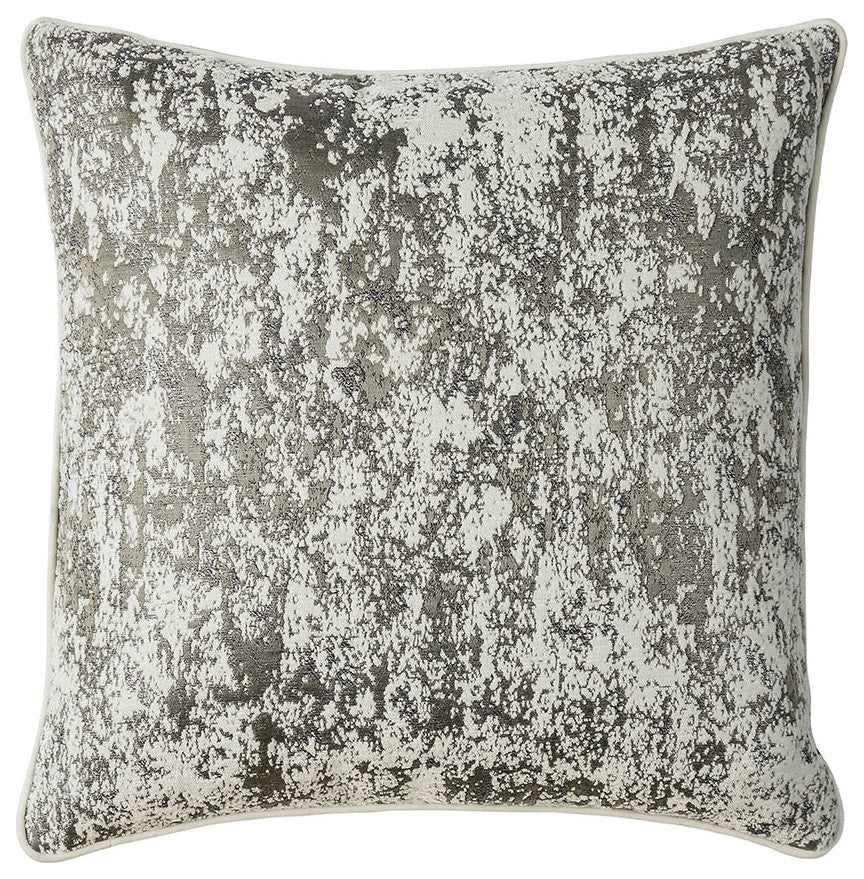 Benzara BM178046 Set of 2 Throw Pillows, Silver