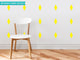 Diamond Fabric Wall Decals, Set of 16, Yellow