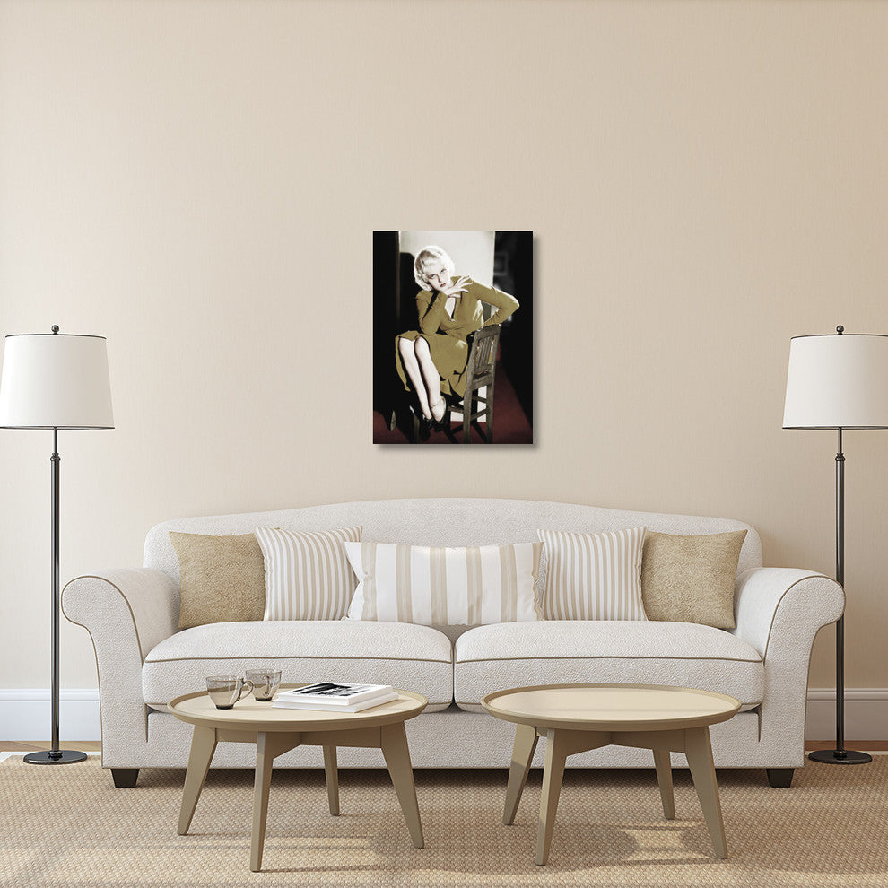 "Jean Harlow" Stretched Canvas Giclee by Hollywood Photo Archive, 27x36"
