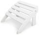 Ivy Terrace Classics Folding Ottoman, White