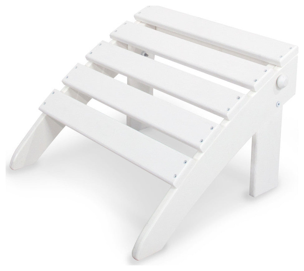 Ivy Terrace Classics Folding Ottoman, White