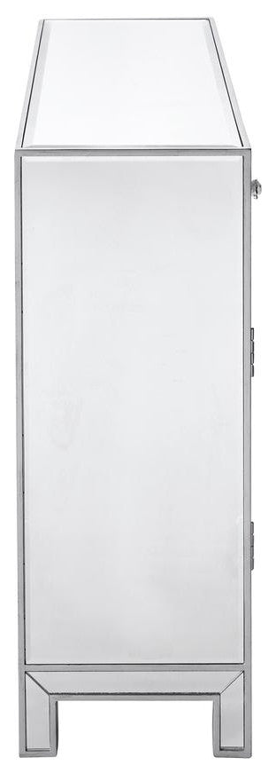 Nightstand 2 Drawers 2 Doors 38" W X 12" D X 32" H , Antique Silver Paint