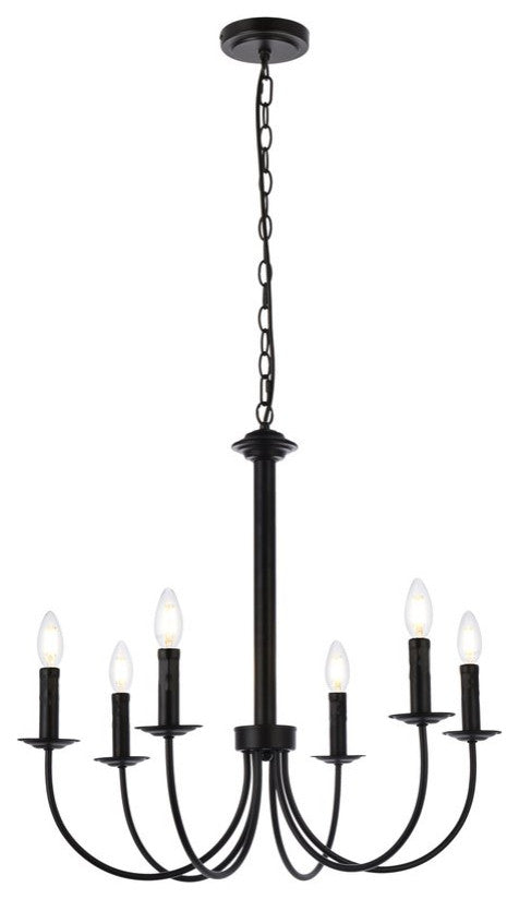 Britney 6-Light Pendant, Black