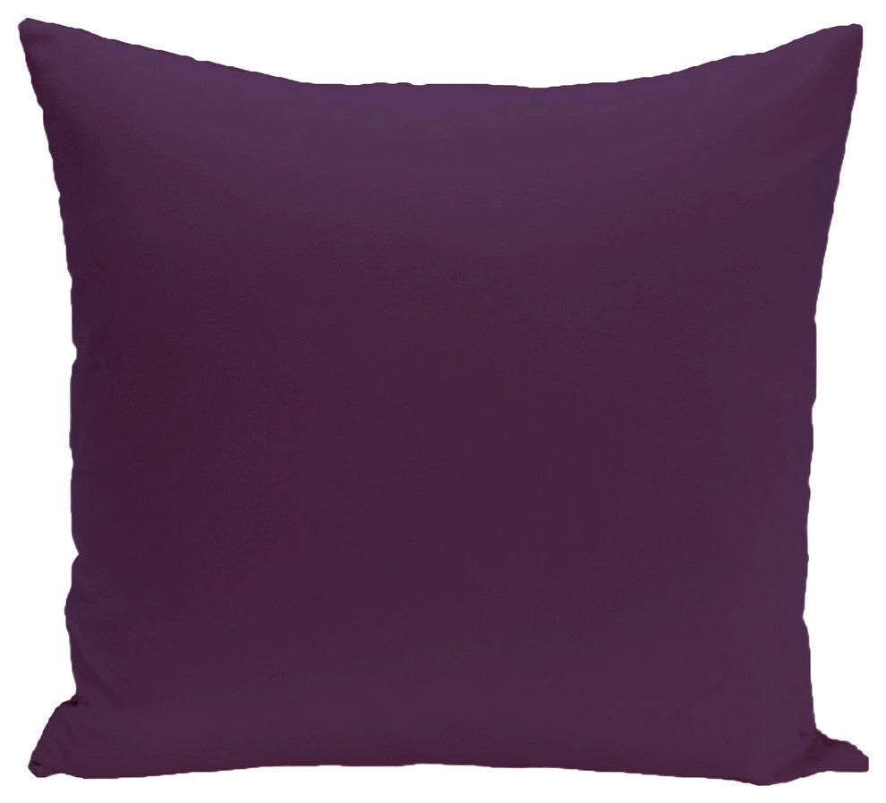 Solid Print Pillow, Purple, 20"x20"
