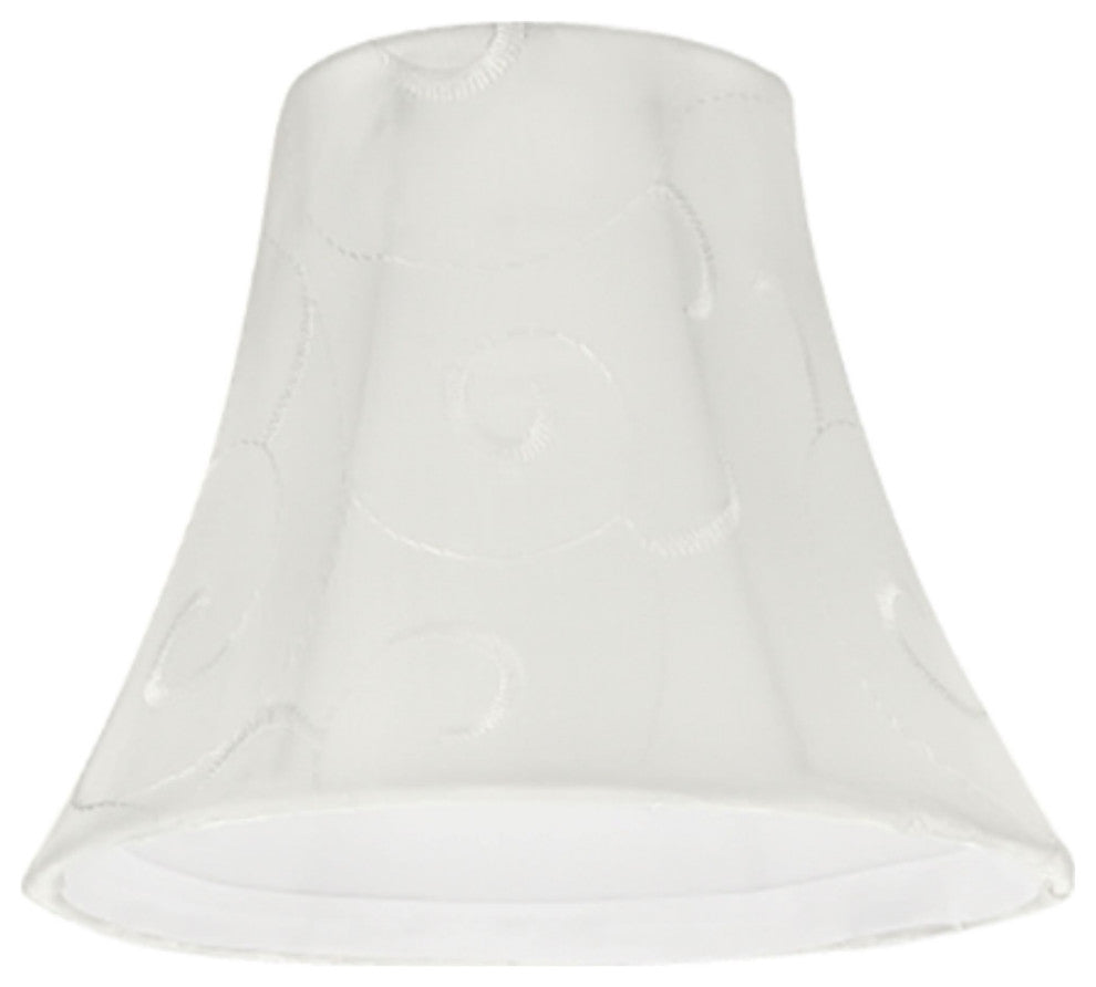 30057-6 Small Bell  Chandelier Clip On Lamp Shade Beige 3"x6"x5"