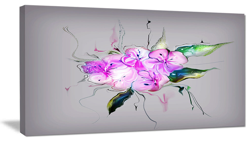 Purple and Pink Pansies Flowers, Large Animal Canvas Art Print, 32"x16"