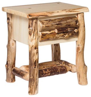 Rustic Aspen Log Bedroom Set, Queen