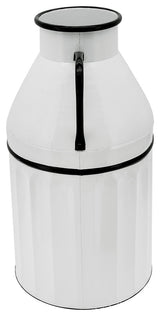 Metal 18" Milk Bucket, White