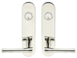 Champagne Lever, Tubular Entry, Double Cylinder, Polished Stainless Steel