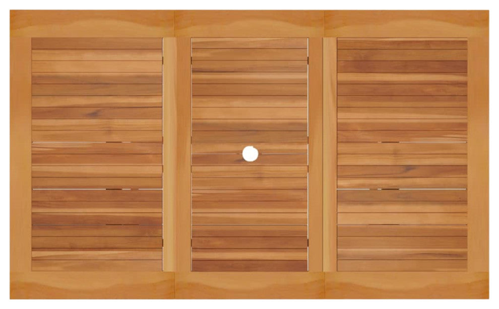 Vidaxl Garden Table 59.1"x35.4"x29.5" Solid Teak Wood