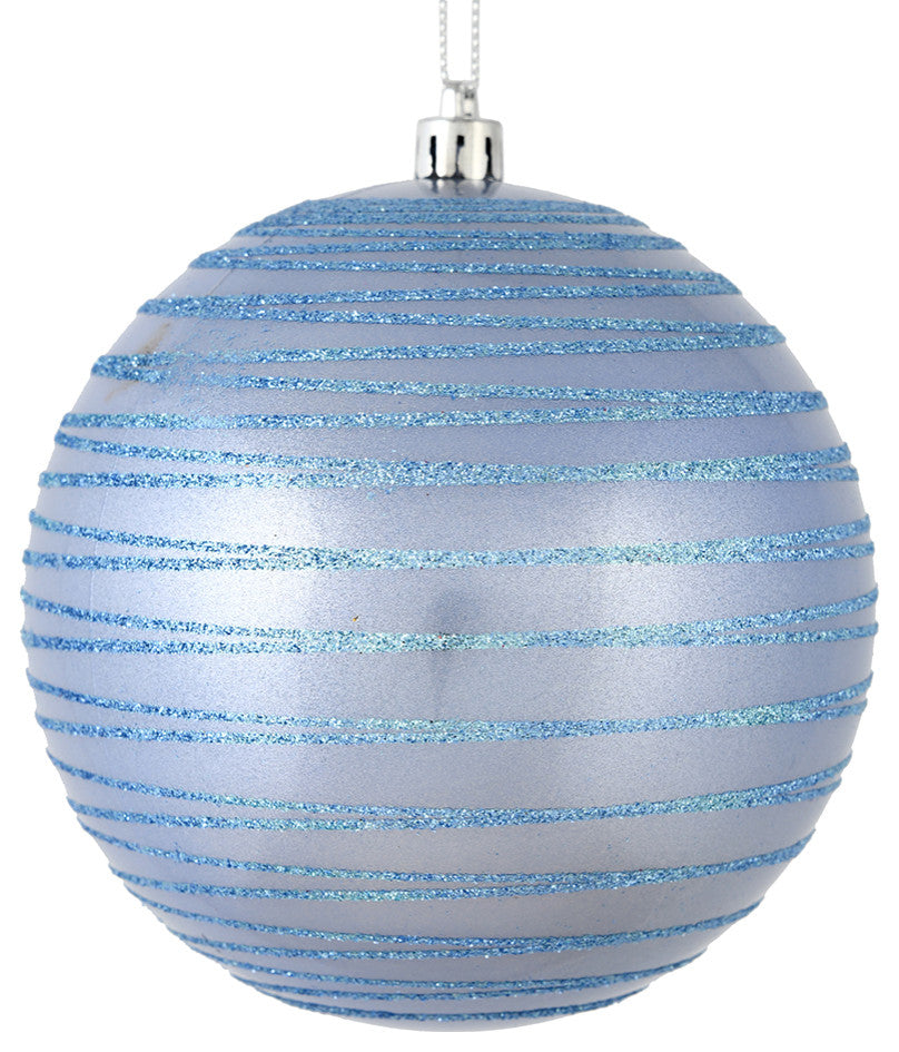 Vickerman 6" Periwinkle Candy Glitter Ball 3/Bag