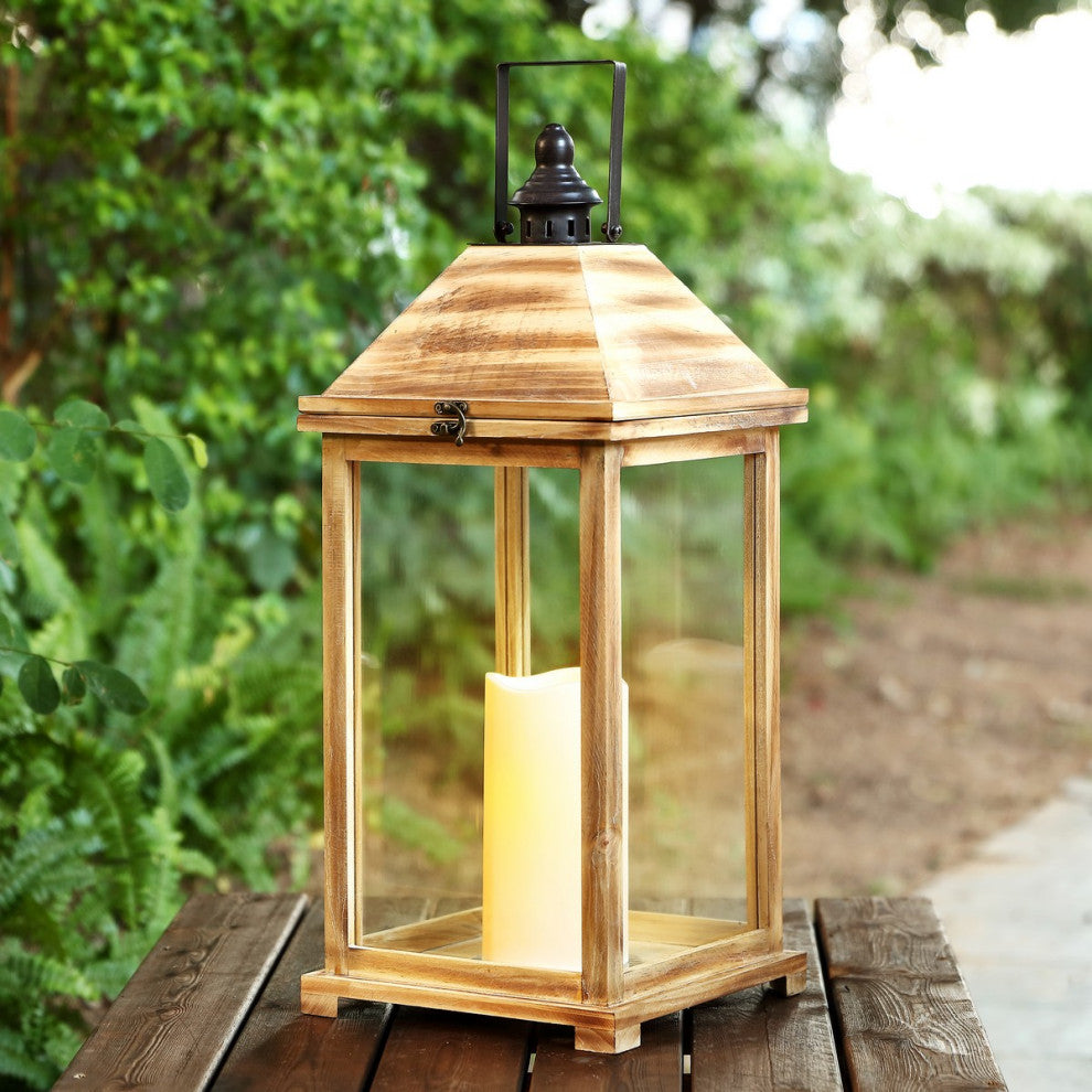 Safavieh Elida Outdoor Lantern Brown