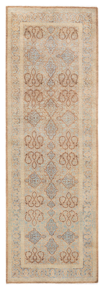 Ujjain, One-of-a-Kind Hand-Knotted Area Rug Brown, 3'0"x9'1"