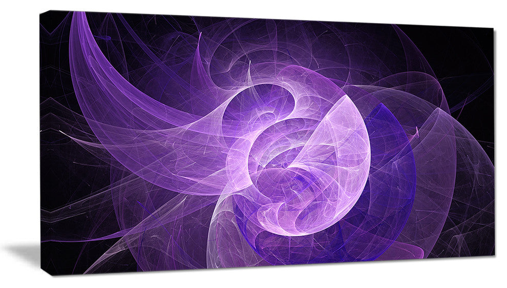 Purple Mystic Psychedelic Design, Abstract Art on Canvas, 40x20