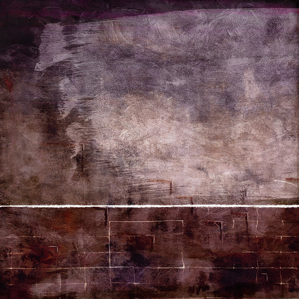 "Purple Grunge Two" Wood, 36"x36"