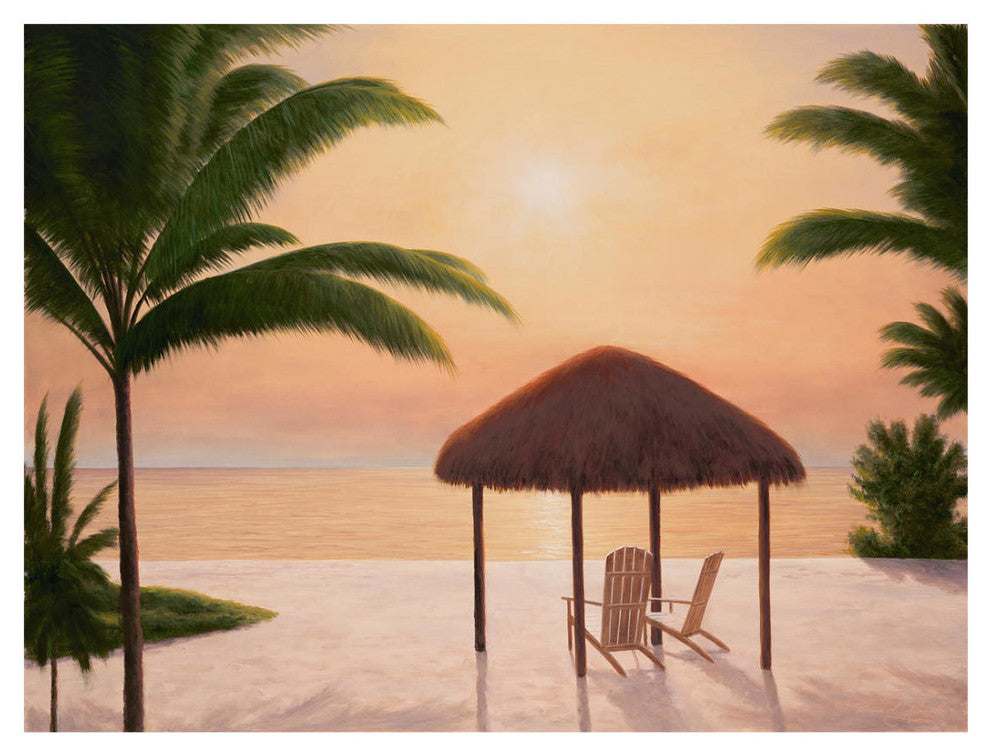 "Beach Tiki" Digital Paper Print by Diane Romanello, 26"x20"