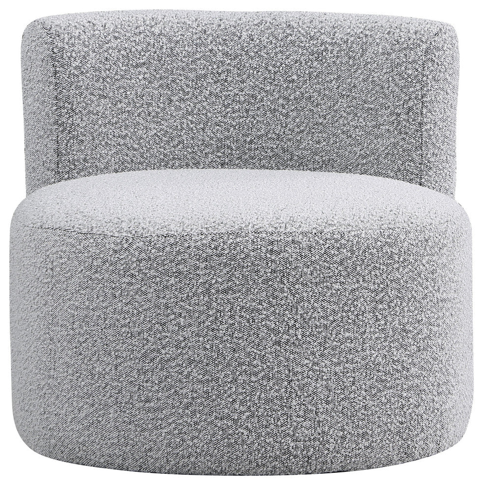 Como Boucle Fabric Upholstered Accent Chair, Grey