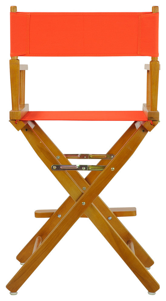 024" Director's Chair Honey Oak Frame-Orange Canvas