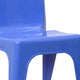4 Pack Plastic Stackable Chair With Carrying Handle, 11" Seat Height, Blue
