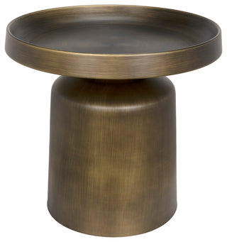 Lee Side Table, Aged Brass