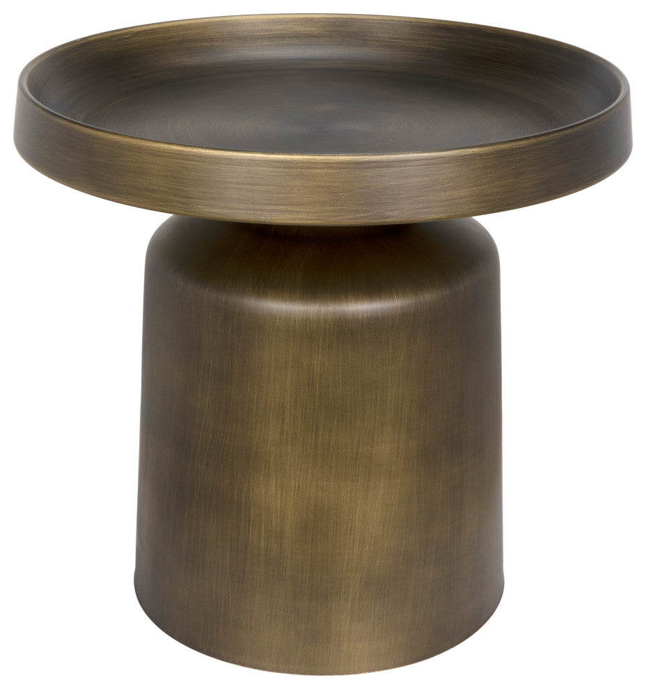 Lee Side Table, Aged Brass