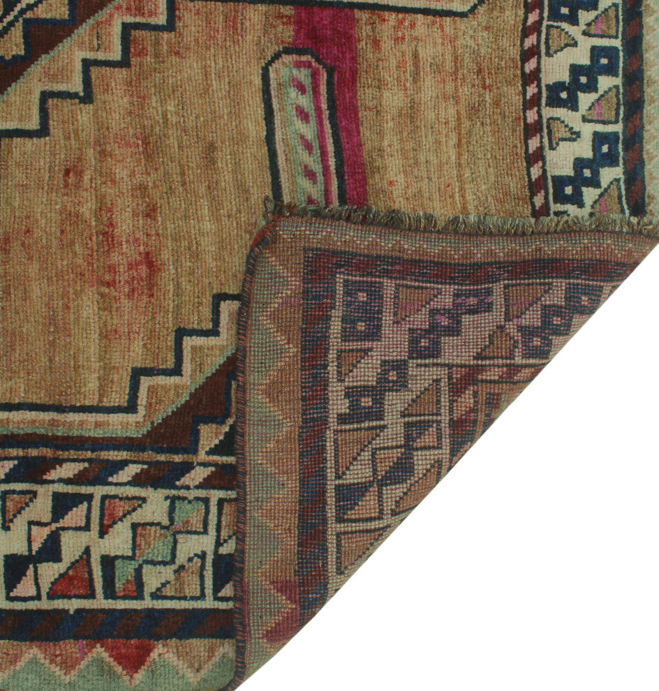Fine Vintage Distressed Qahaar Red Runner