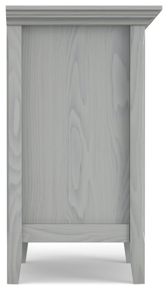 Amherst Solid Wood Bedside Table, Fog Grey